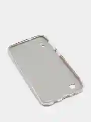 Серебряный чехол Samsung Galaxy A10 блестящий, Самсунг Галакси А10 с защитой камеры