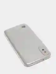 Серебряный чехол Samsung Galaxy A10 блестящий, Самсунг Галакси А10 с защитой камеры