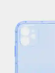 Голубой чехол для iPhone 11, XR, 12, 13, 14, Pro, Max, Plus, 7, 8, SE 2020, неон, с защитой камеры