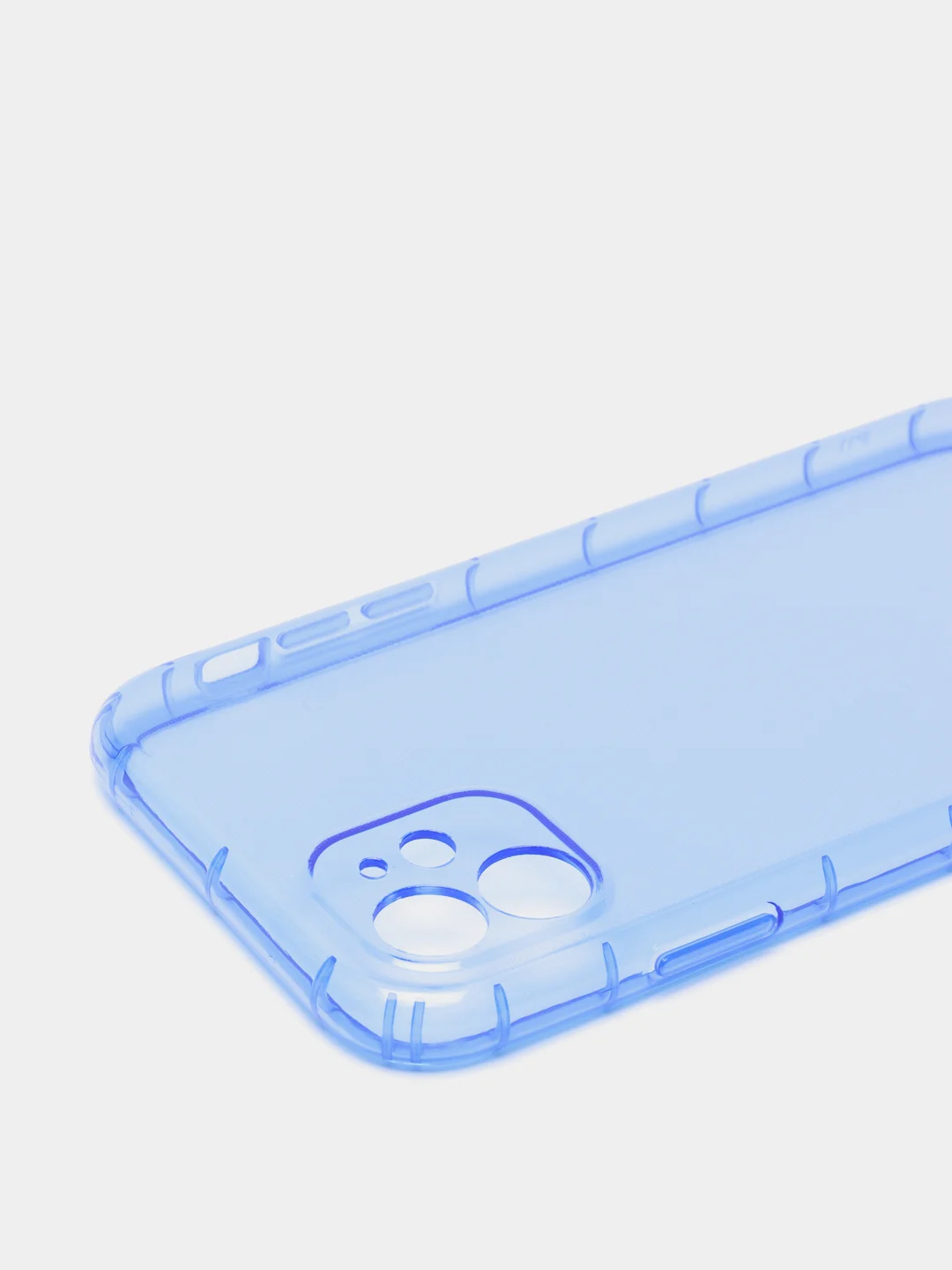 Голубой чехол для iPhone 11, XR, 12, 13, 14, Pro, Max, Plus, 7, 8, SE 2020, неон, с защитой камеры