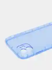 Голубой чехол для iPhone 11, XR, 12, 13, 14, Pro, Max, Plus, 7, 8, SE 2020, неон, с защитой камеры