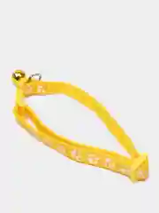 Желтый регулируемый ошейник для кошек и мелких собак, с колокольчиком