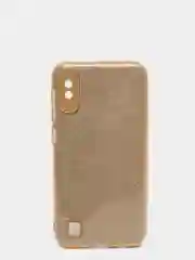 Золотой чехол Samsung Galaxy A10 блестящий, Самсунг Галакси А10 с защитой камеры