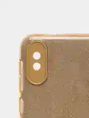 Золотой чехол Samsung Galaxy A10 блестящий, Самсунг Галакси А10 с защитой камеры