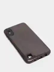 Угольный чехол Samsung Galaxy A10 блестящий, Самсунг Галакси А10 с защитой камеры