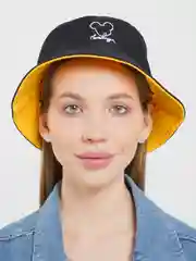 Черный панама двусторонняя, двухцветная, летняя