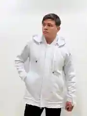 Мужская кофта белого цвета на замке "BaTalov"