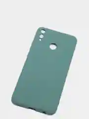 Зеленый чехол на Honor 8X, силиконовый, с бархатной подкладкой