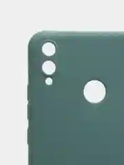 Зеленый чехол на Honor 8X, силиконовый, с бархатной подкладкой