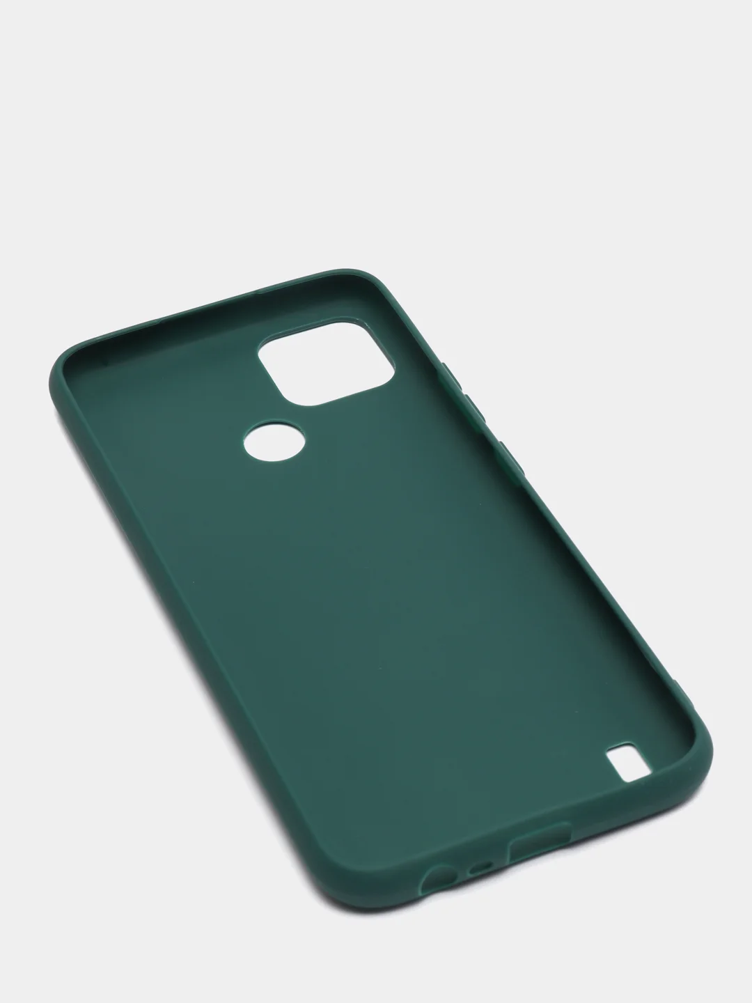 Зеленый чехол Realme C21Y, Realme C25Y Реалми С21У / С25У силиконовый цветной матовый, прозрачный