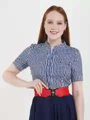 Красный ремень женский / Широкий эластичный ремень / Пояс женский