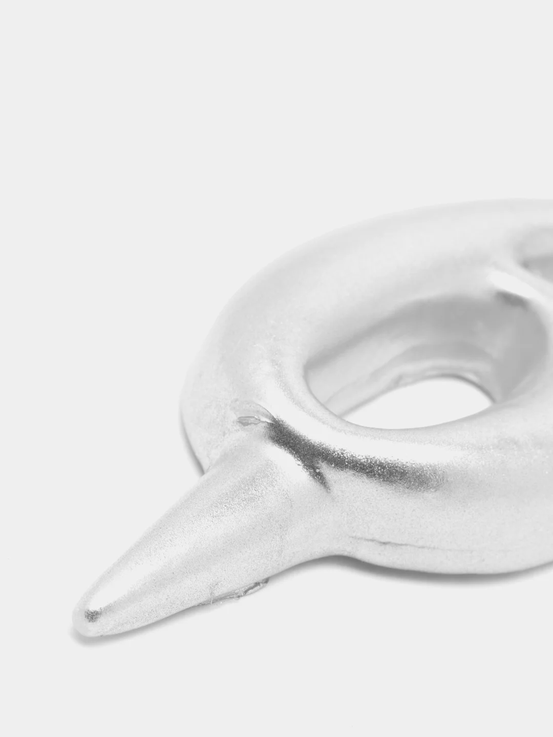 Серебряный свеча для торта цифра Универсальная Серебряная, 5,8*12 см