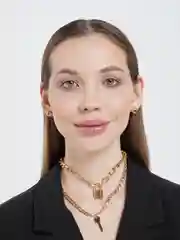Цепочки массивные с подвесками замок и ключ