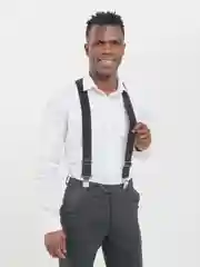Черный подтяжки мужские