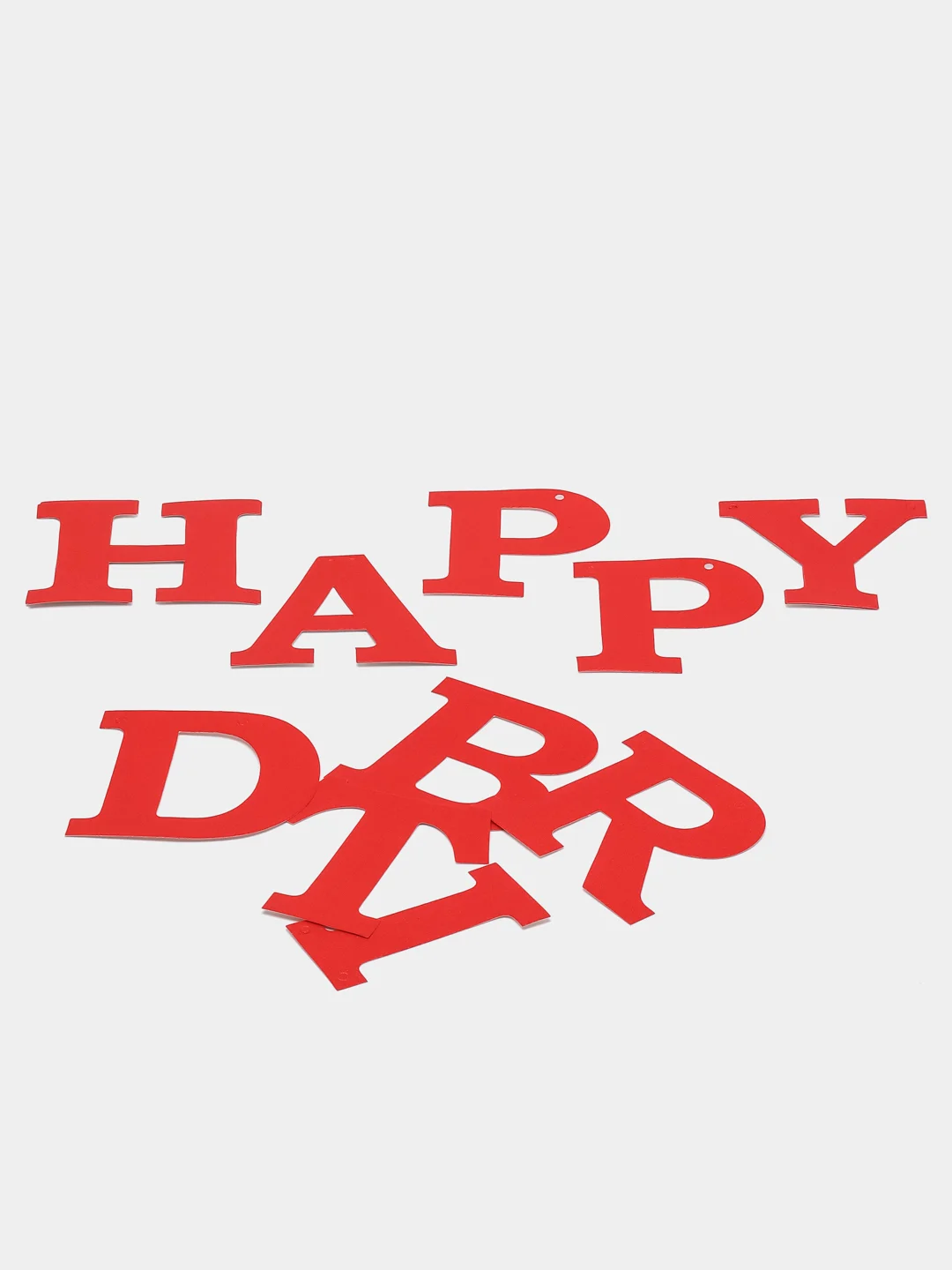 Красный гирлянда декор Happy Birthday