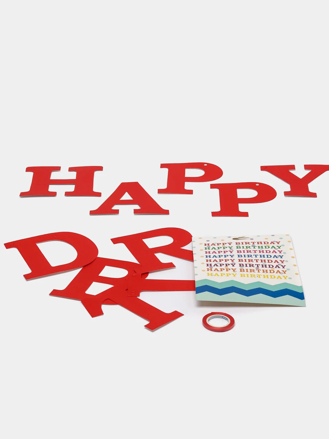 Красный гирлянда декор Happy Birthday