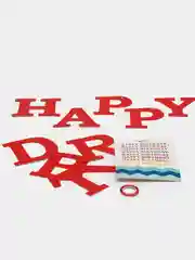 Красный гирлянда декор Happy Birthday