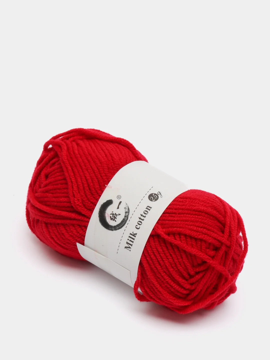 Красный пряжа детская хлопковая "Milk cotton", 25 г