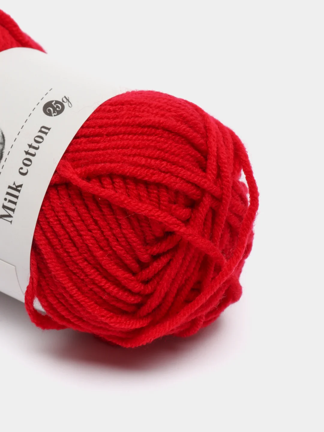 Красный пряжа детская хлопковая "Milk cotton", 25 г