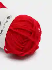 Красный пряжа детская хлопковая "Milk cotton", 25 г
