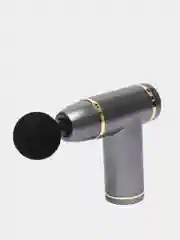 Серый ударный массажный пистолет для тела  (перкуссионный массажер) SK-168