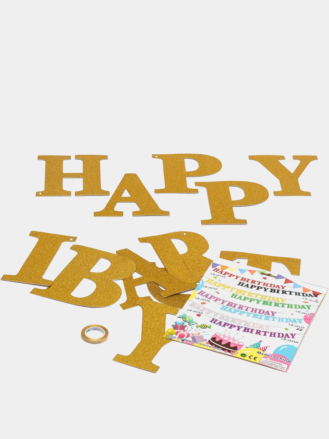 Золотой гирлянда декор Happy Birthday