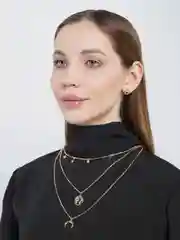 Золотой многослойная цепочка "Месяц"