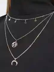 Серебряный многослойная цепочка "Месяц"