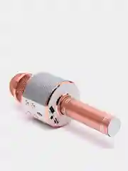 Золотой беспроводной караоке микрофон WS 858