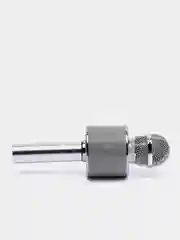 Серебряный беспроводной караоке микрофон WS 858