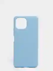 Голубой чехол Xiaomi Mi 11 Lite c защитой камеры и бархатом внутри