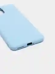 Голубой чехол Xiaomi Mi 11 Lite c защитой камеры и бархатом внутри