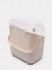 Белый шкатулка для хранения украшений и косметики