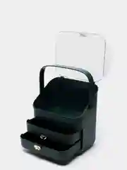 Зеленый шкатулка для хранения украшений и косметики