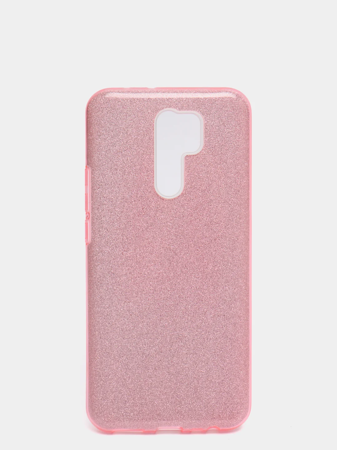 Розовый чехол блестящий Xiaomi Redmi 9 накладка c блёстками Редми 9