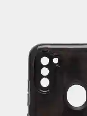 Черный чехол Samsung Galaxy A11 / M11, Галакси А11 / М11  блестящий сияющий с защитой камеры