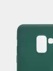 Тёмно-зелёный чехол Samsung Galaxy A8 2018 / Самсунг Галакси А8 2018 силиконовый цветной матовый