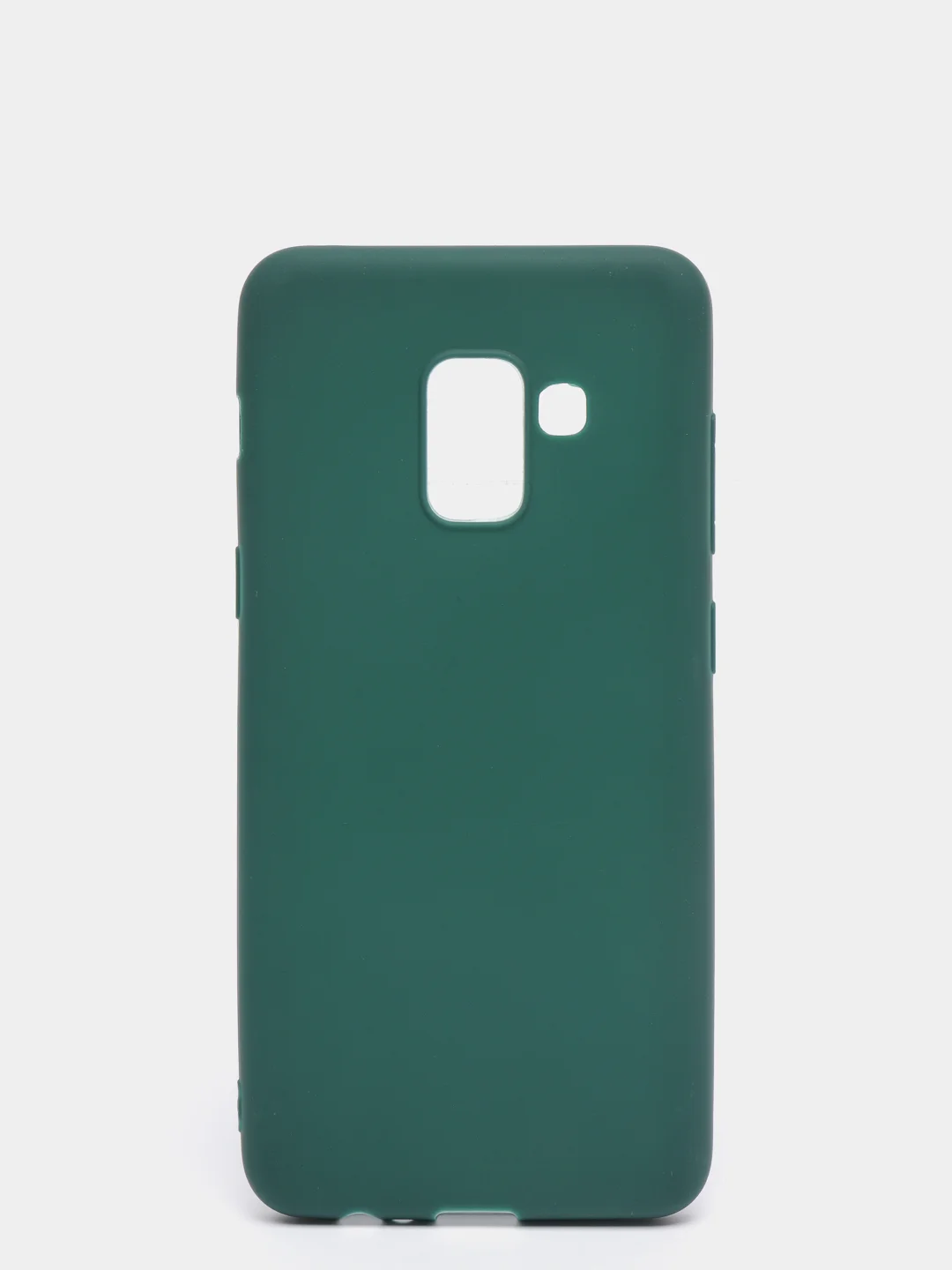 Тёмно-зелёный чехол Samsung Galaxy A8 2018 / Самсунг Галакси А8 2018 силиконовый цветной матовый