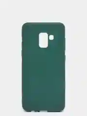 Тёмно-зелёный чехол Samsung Galaxy A8 2018 / Самсунг Галакси А8 2018 силиконовый цветной матовый