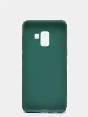 Тёмно-зелёный чехол Samsung Galaxy A8 2018 / Самсунг Галакси А8 2018 силиконовый цветной матовый