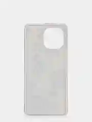 Белый чехол Xiaomi Mi 11, Сяоми Ми 11, силиконовый с мраморным рисунком и цветами