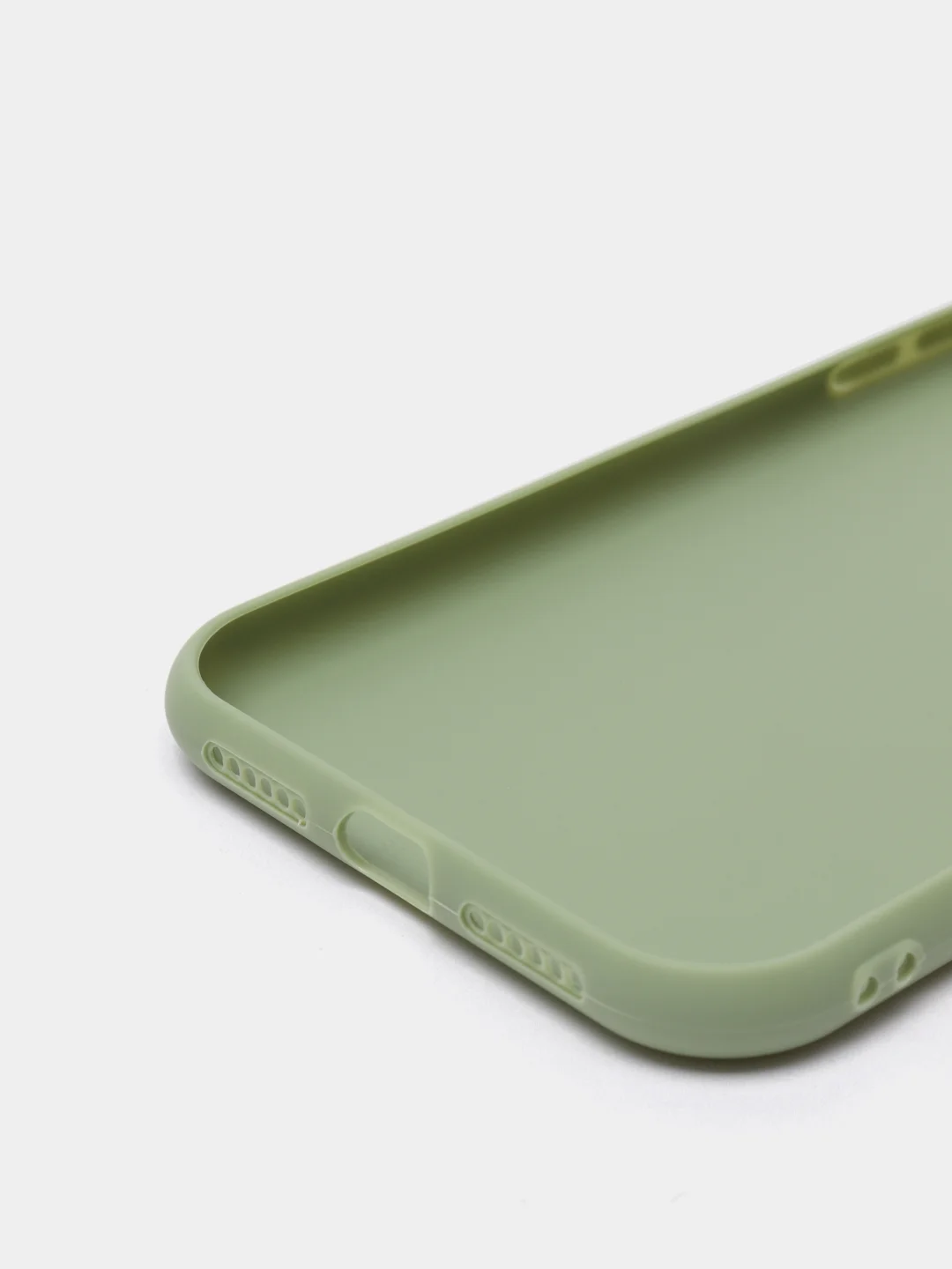 Зеленый чехол iPhone 7/8 SE(2020), 7+/8+, XR, 11, 12 mini, 12/12 pro, 12 pro max, силиконовый