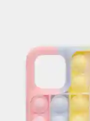 Светло-бежевый чехол iPhone 11, 12 / 12 Pro, XR антистресс Pop it поп ит попит popit