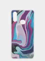 Индиго чехол Samsung Galaxy A10s, Самсунг Галакси А10с силиконовый с мраморным рисунком