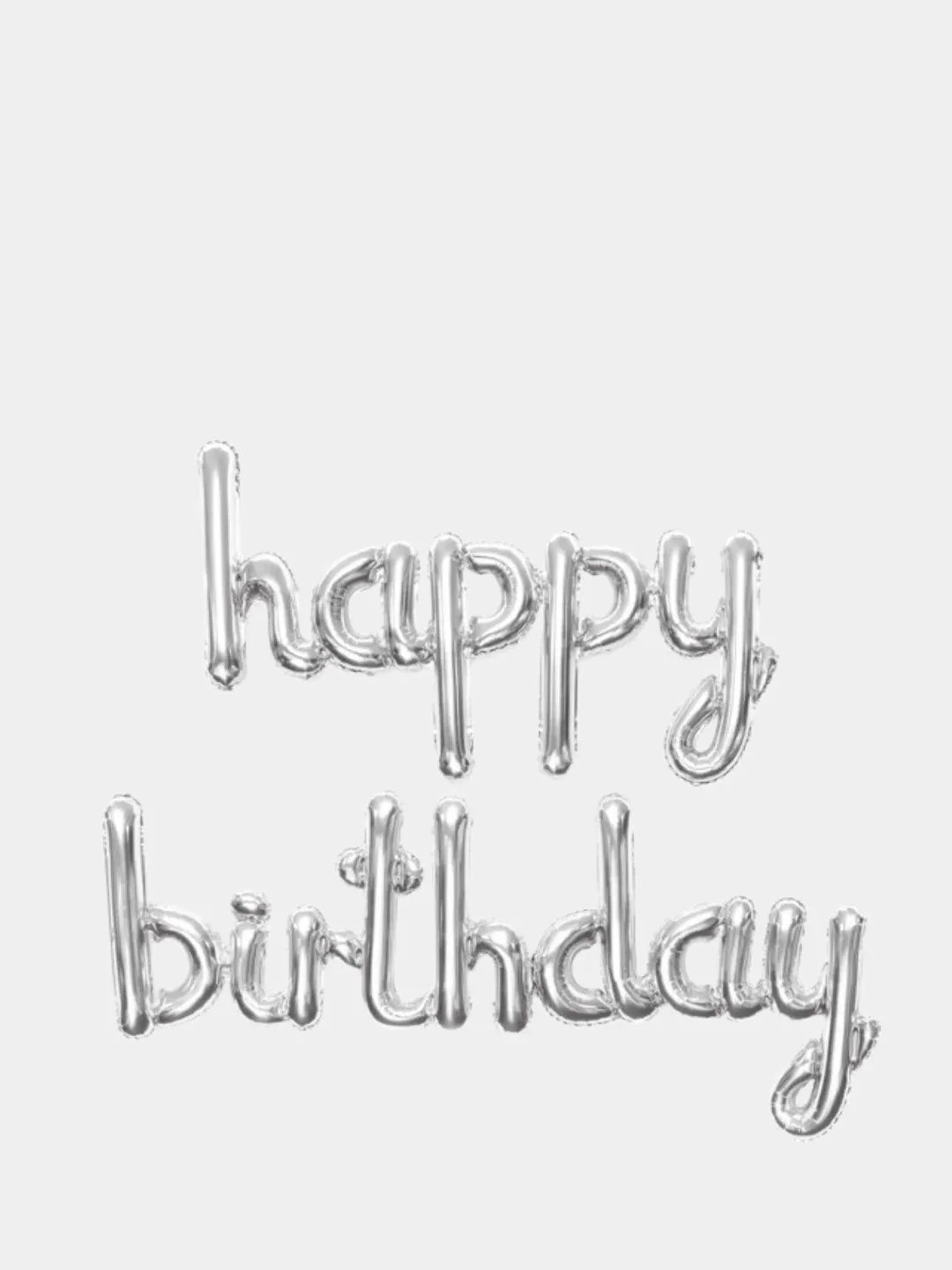 Серебряный гирлянда шар "С днем рождения" надпись Happy Birthday party