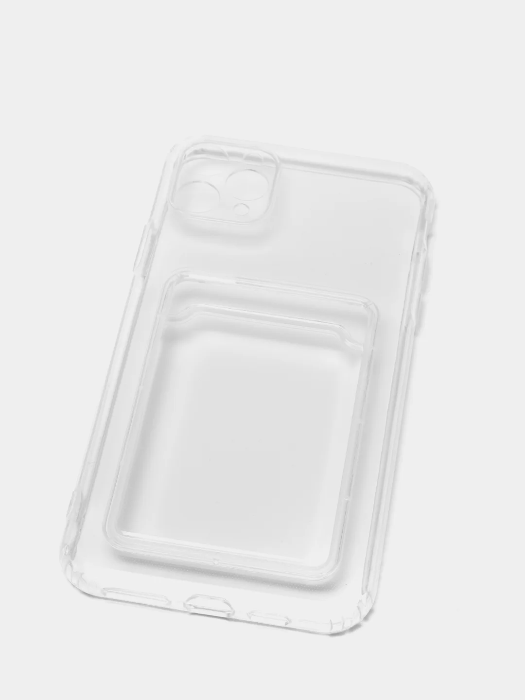 Прозрачный чехол с карманом для карты для iPhone 11 Pro Max, 12 Pro Max, 13 Pro Max