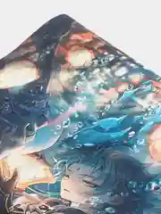 Алый тканевый постер-плакат Genshin Impact