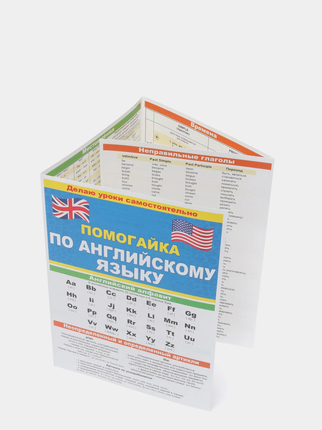 Буклет- гармошка.  Помогайка по английскому языку
