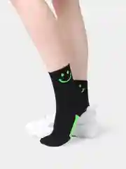 Зеленый носки со смайлом