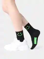 Зеленый носки со смайлом